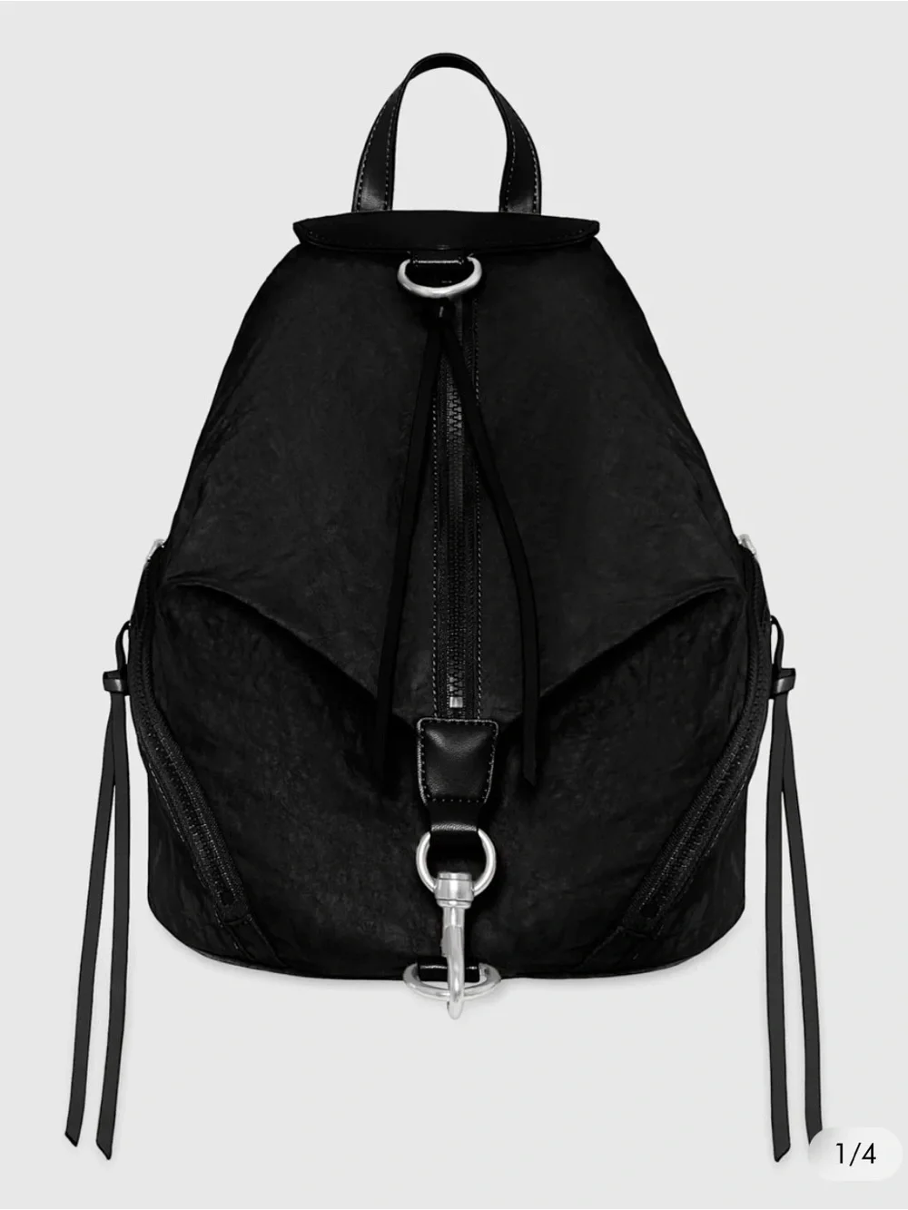 Rebecca Minkoff Julien Black Mini Backpack w/ Silver Hardware